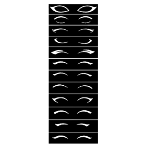 شابلون خط چشم مدل A01 بسته 12 عددی