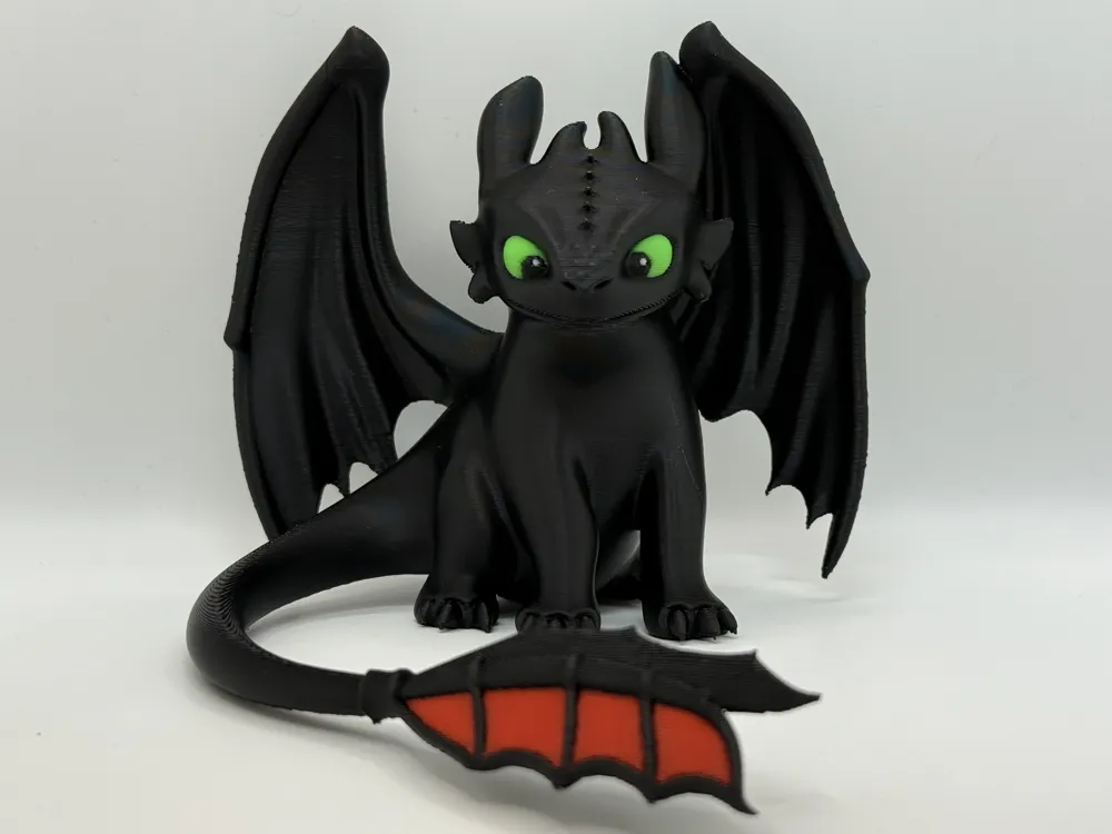 🐉 فیگور بیدندان (Toothless) | چاپ سه‌بعدی رنگ‌شده...