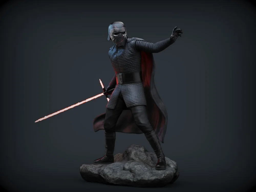 ⚔️ فیگور کایلو رن (Kylo Ren) | Star Wars | ارتفاع ۲۵ سانتی‌متر | جنس PLA+