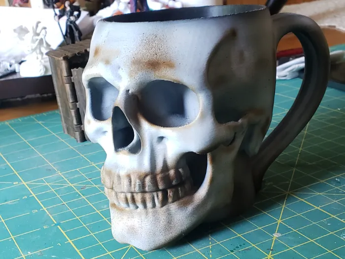💀 ماگ و نگهدارنده نوشیدنی طرح جمجمه (Skull...