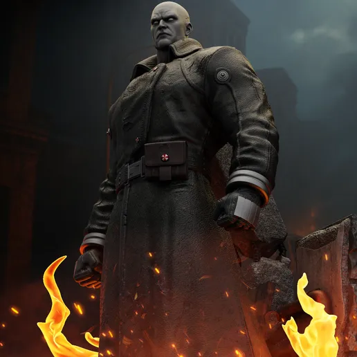 🧟‍♂️ فیگور مستر ایکس (Mr. X) رزیدنت اویل | جنس PLA+ | ارتفاع ۲۷ سانتی‌متر