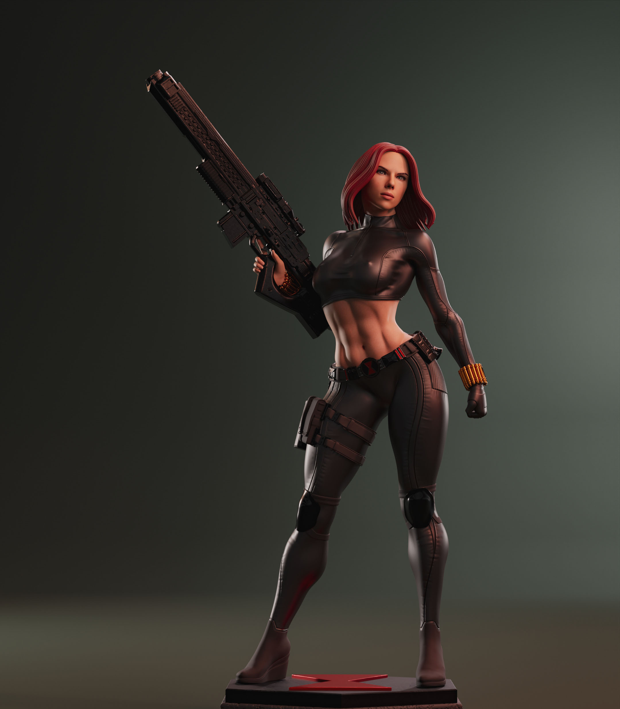 🕷️ فیگور ناتاشا رومانوف (Black Widow) – ارتفاع ۵۰ سانتی‌متر | جنس PLA+