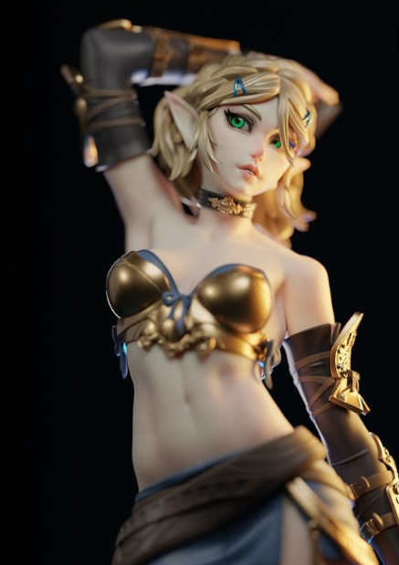 👑 فیگور زلدا (Zelda) کلاسیک | جنس PLA+ | ارتفاع ۵۰ سانتی‌متر