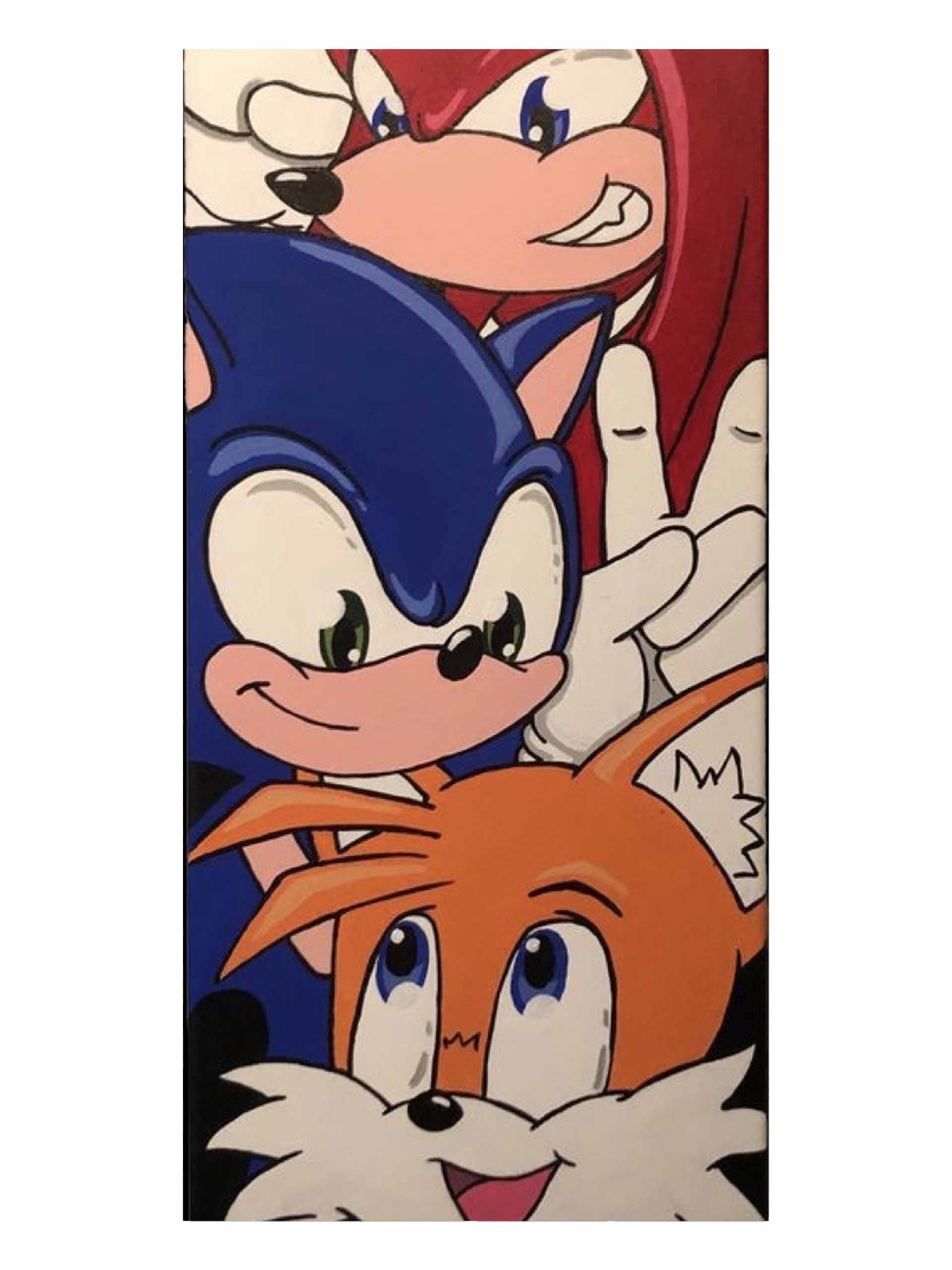 ⚡ تابلو نقاشی پاپ‌آرت تیم سونیک (Sonic, Tails...