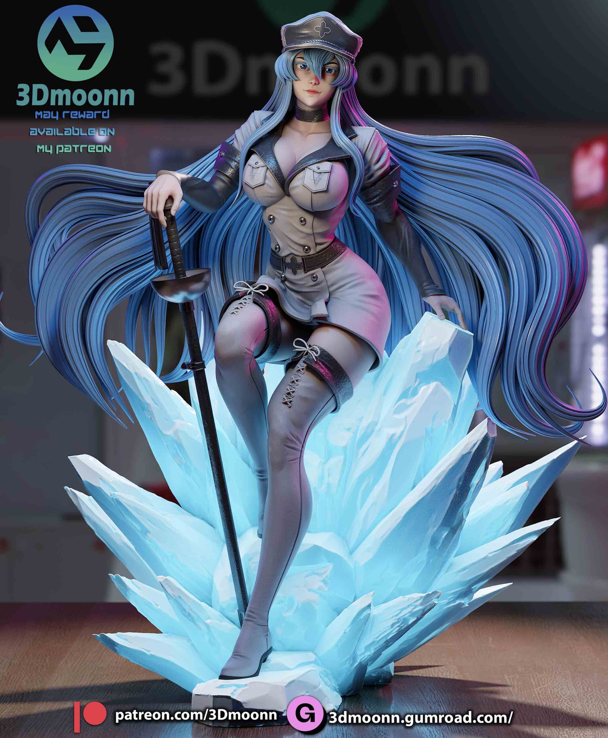 ❄️⚔️ فیگور ایس‌دث Esdeath (Akame ga Kill) ارتفاع...