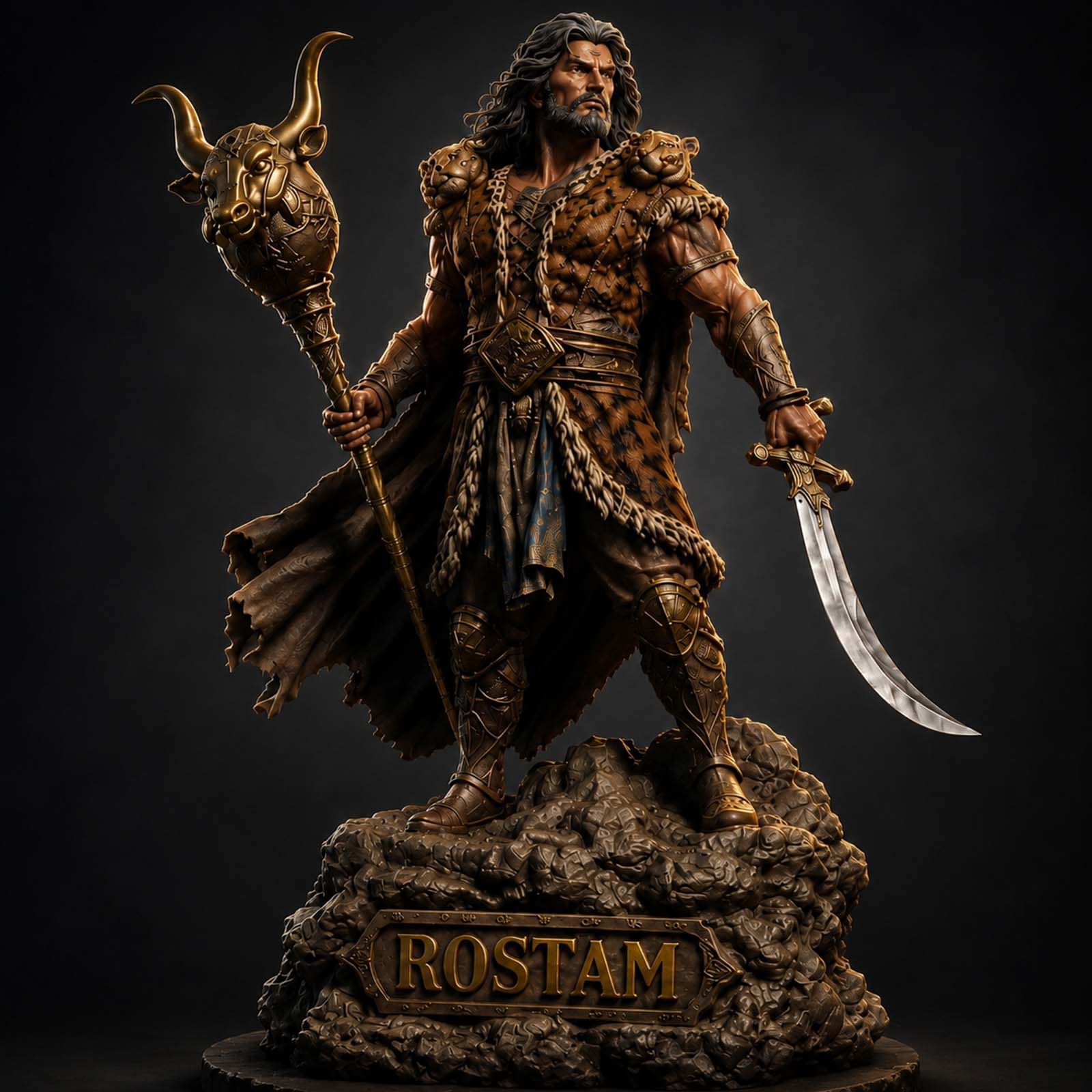 🦁🇮🇷 فیگور رستم دستان Rostam Dastan 40 سانتی‌متر...