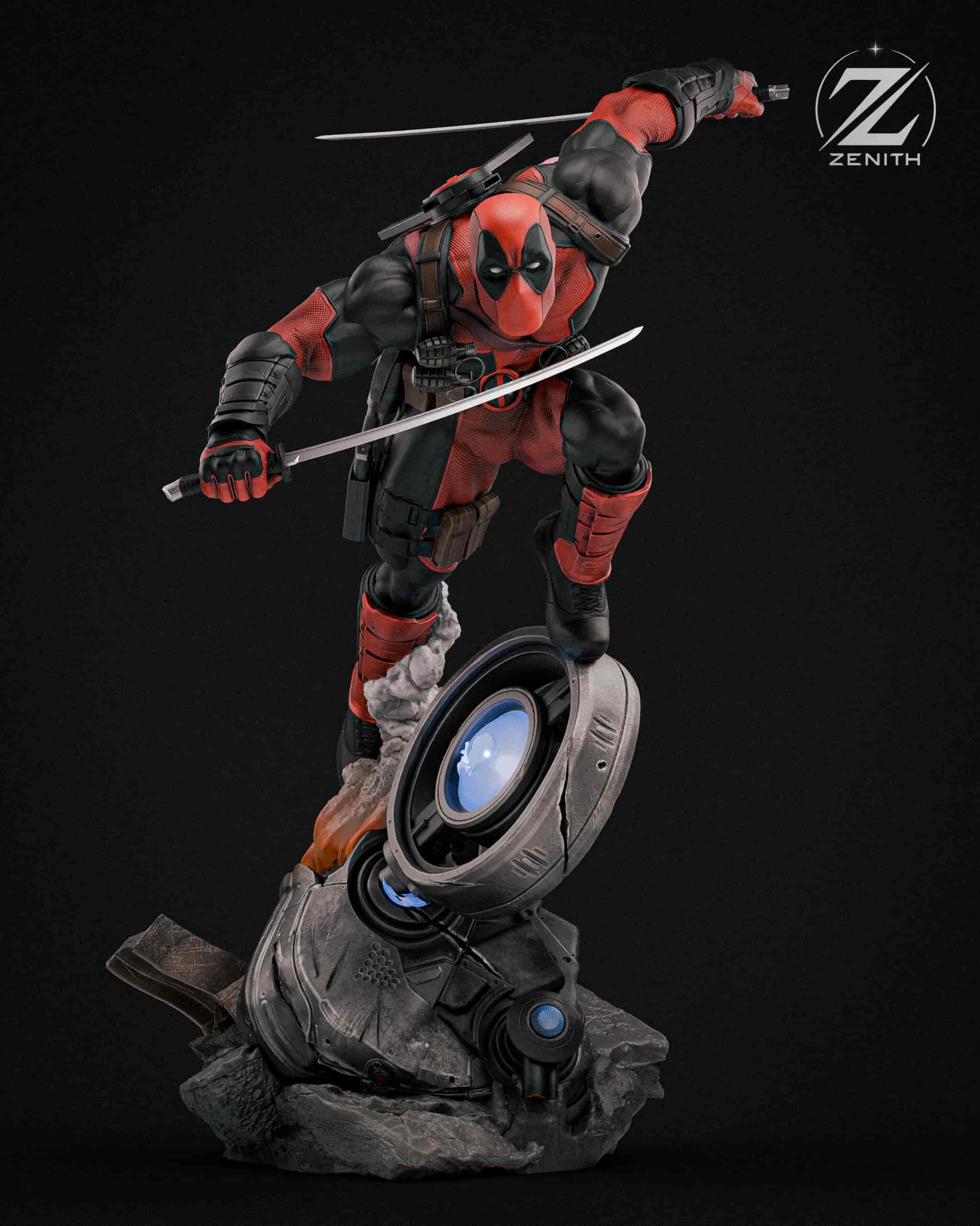 ⚔️🔴 فیگور ددپول (Deadpool) | ارتفاع 40 سانتی‌متر | جنس PLA+