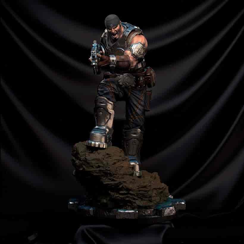 💀🔫 فیگور مارکوس فنیکس (Marcus Fenix) | افسانه‌ی Gears of War | جنس PLA+