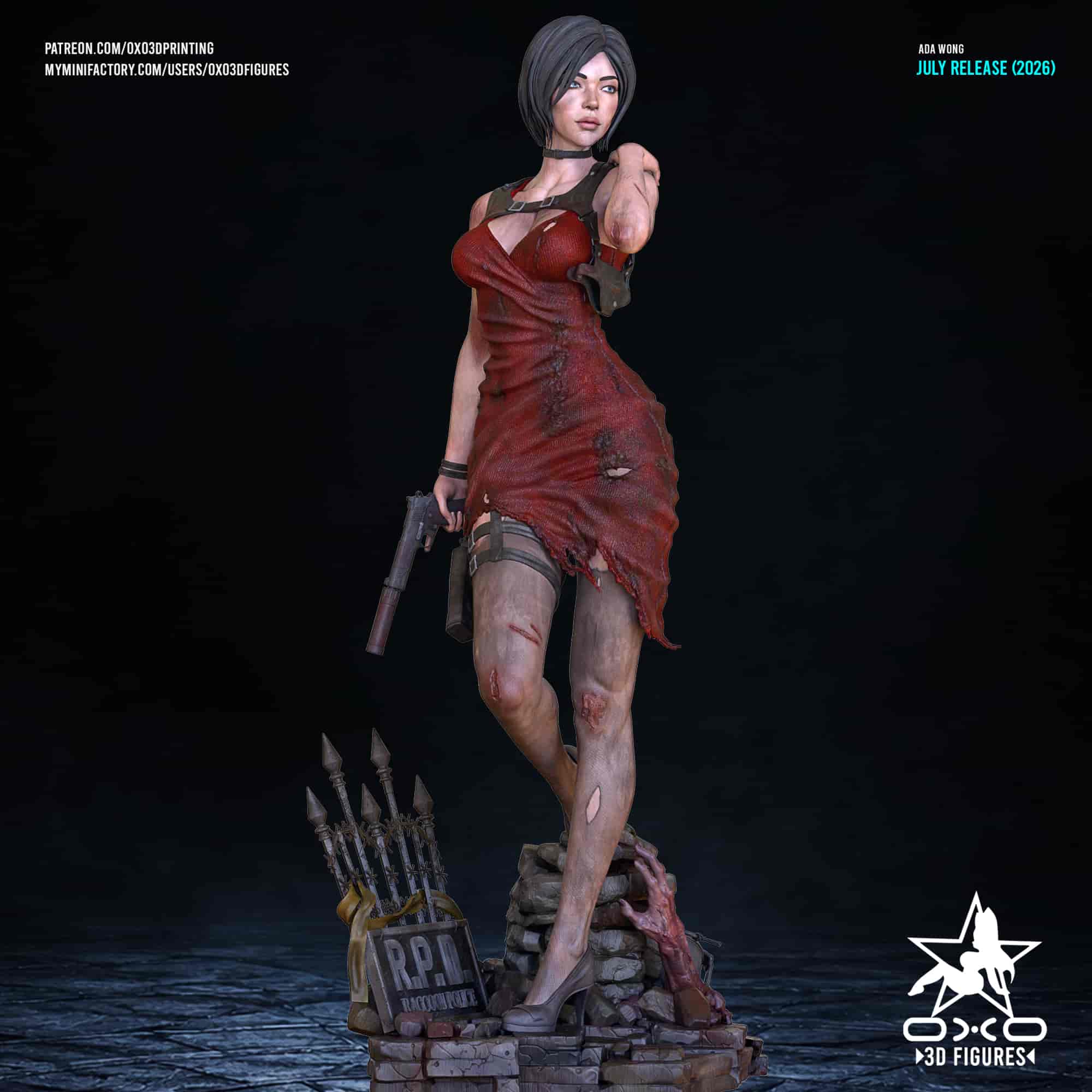 فیگور ایدا وانگ (Ada Wong) – شاهکار کلکسیونی 50 سانتی‌متری | PLA+