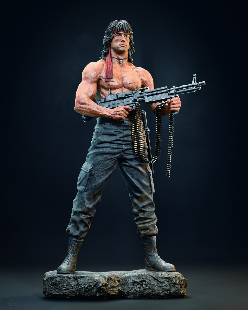🎖️🔥 فیگور رمبو (Rambo) | جان رمبو افسانه‌ای سینما | جنس PLA+