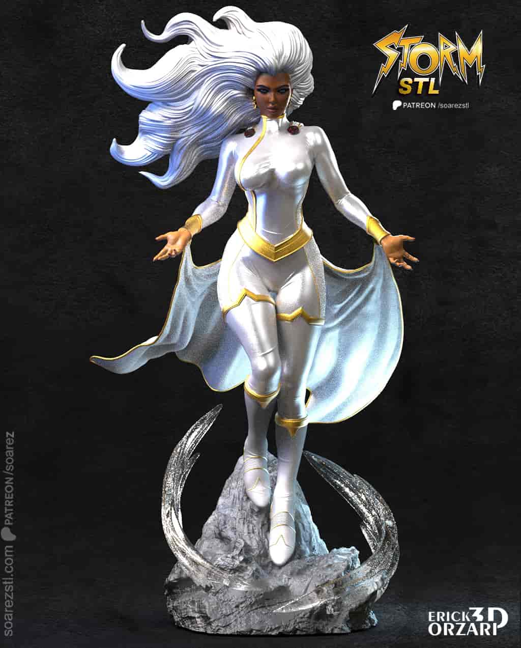⚡🌩️ فیگور استورم Storm | ارتفاع 40 سانتی‌متر | جنس PLA+