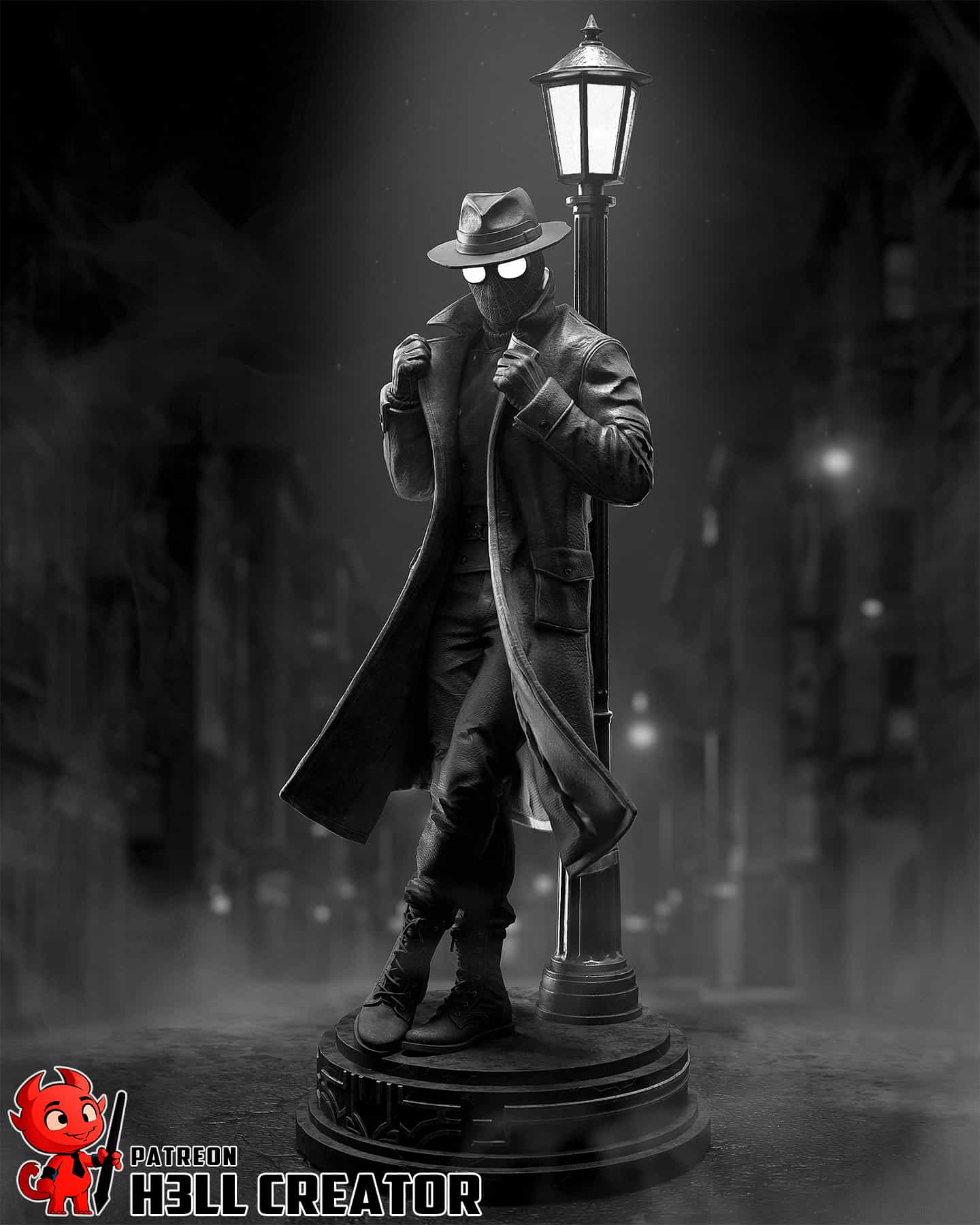🕶️🌫️ فیگور اسپایدر نوآر | Spider-Noir | 40...