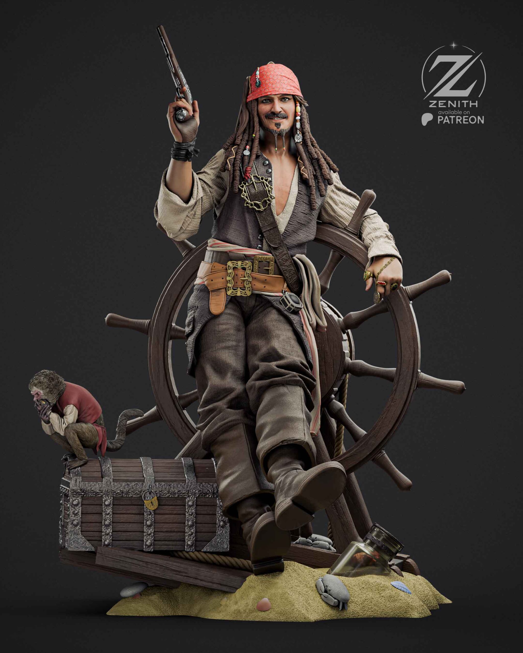 🏴‍☠️⚓ فیگور جک اسپارو | Jack Sparrow |...