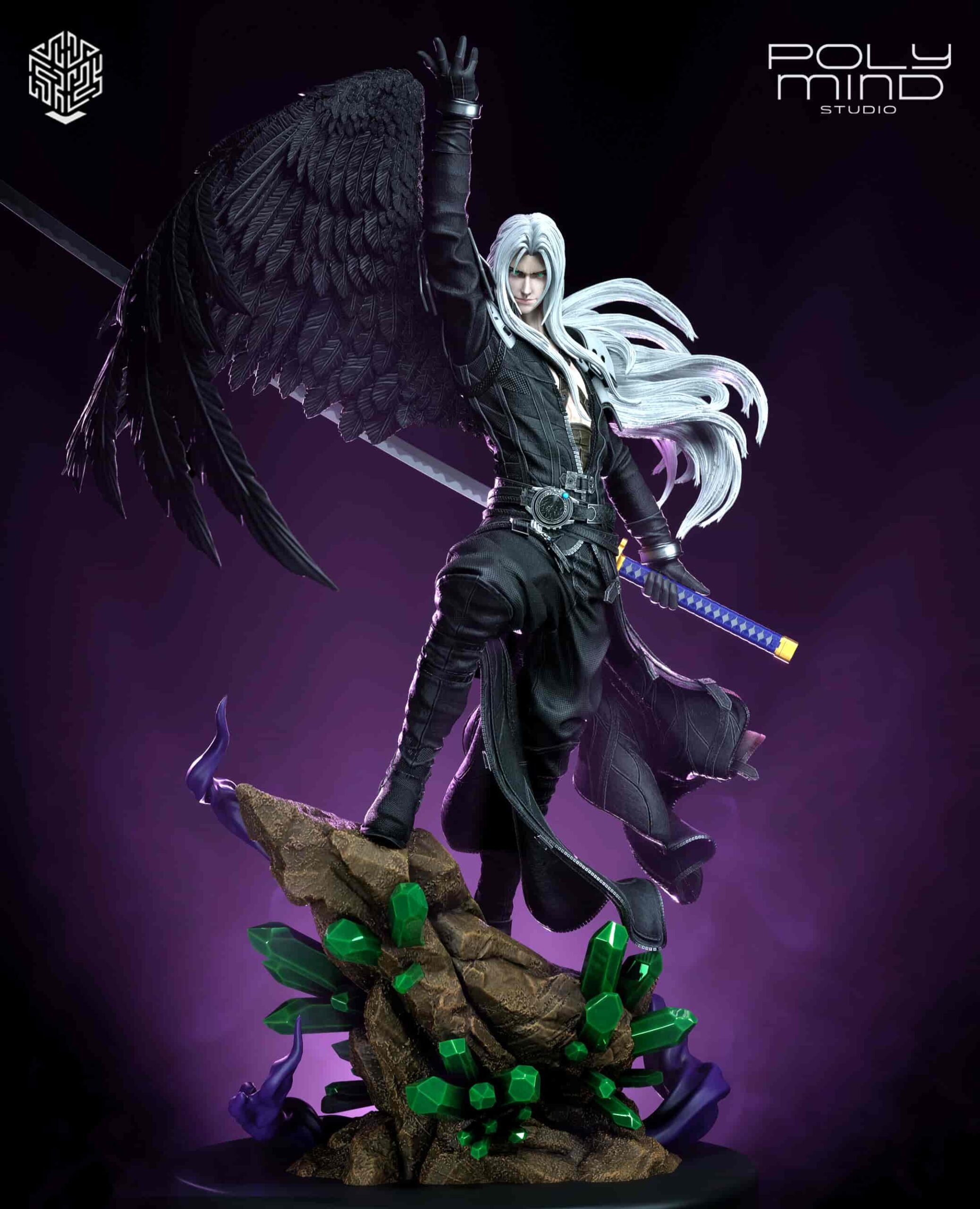 🪽 فیگور کلکسیونی سفیروت فرشته تک‌بال (Sephiroth – Final Fantasy VII) ارتفاع ۵۰ سانتی‌متر | جنس PLA+