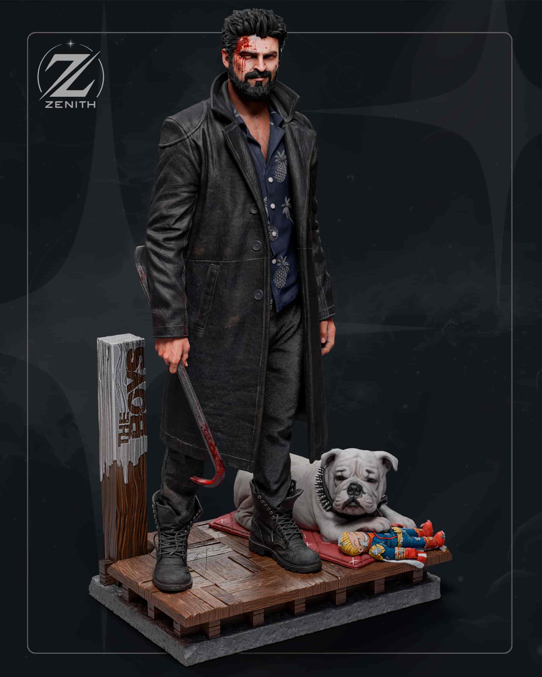 🩸👊 فیگور بیلی بوچر Billy Butcher سریال The Boys ارتفاع 35 سانتی‌متر | جنس PLA+