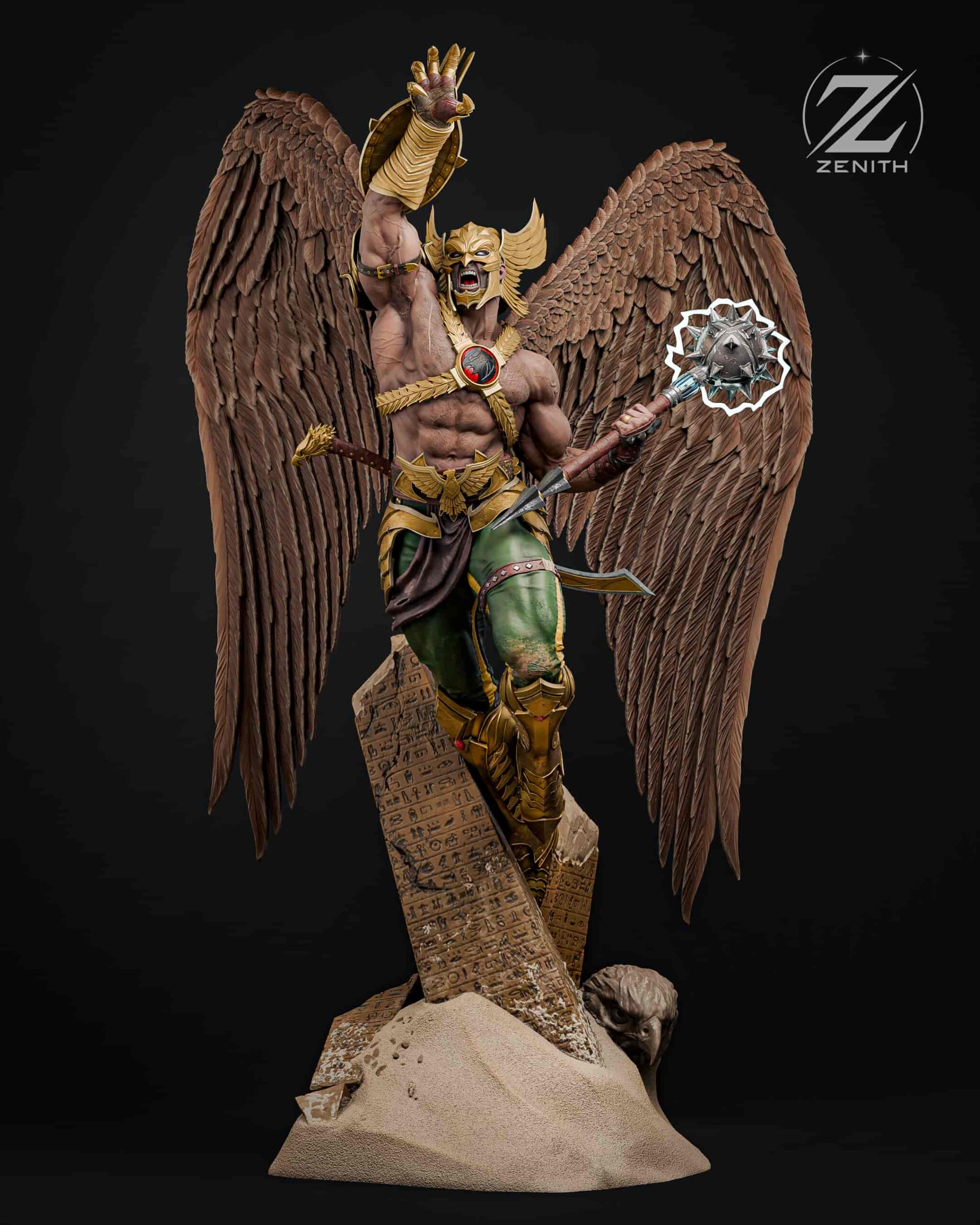 🦅🛡️ فیگور هاکمن (Hawkman) دی‌سی | ارتفاع 46 سانتی‌متر | جنس PLA+