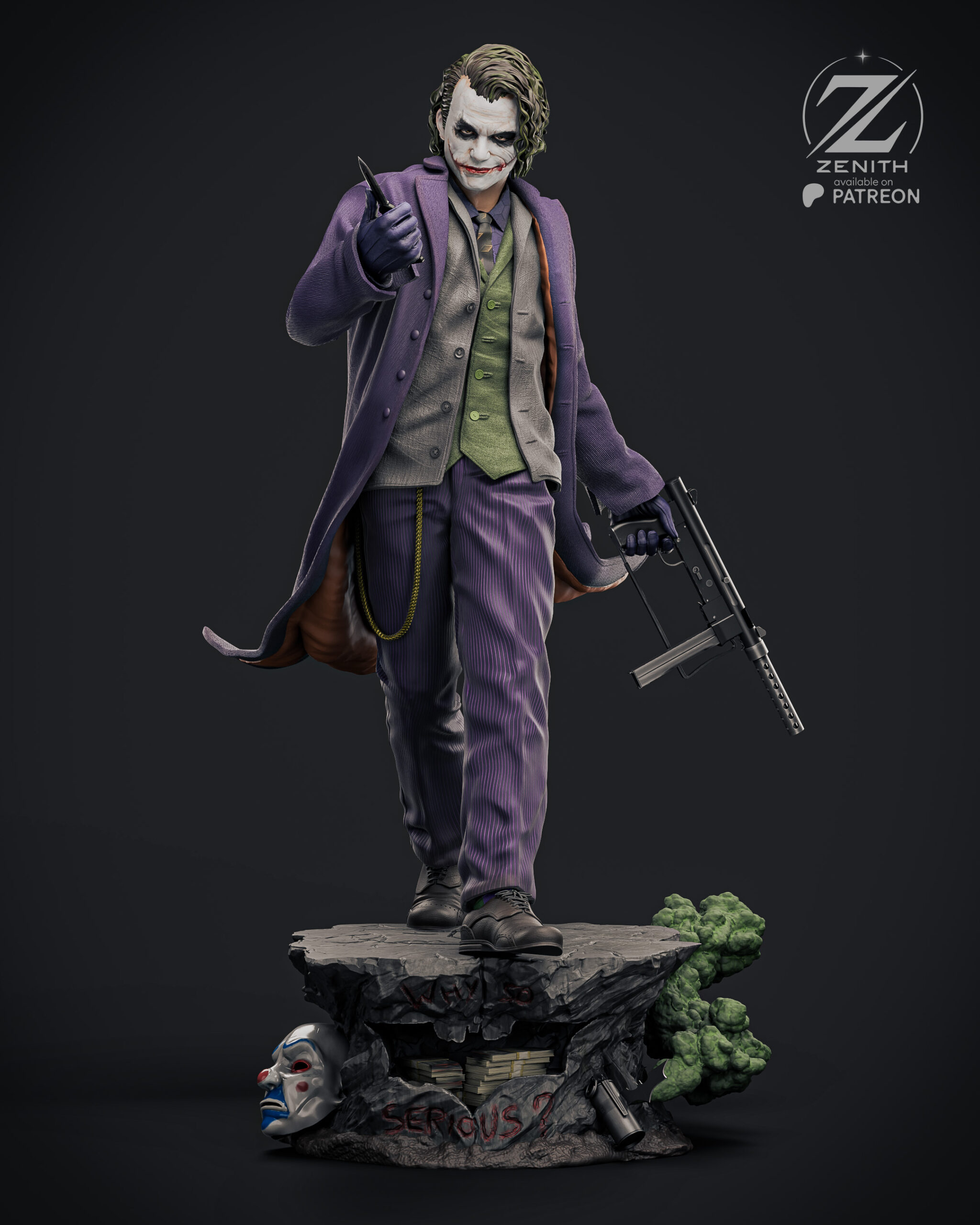 🃏💣 فیگور جوکر هیث لجر شوالیه تاریکی Joker...