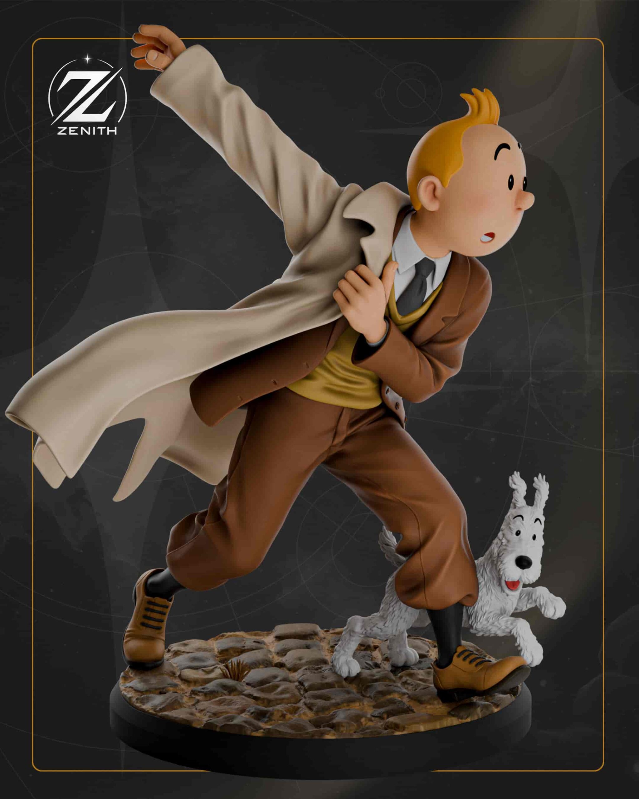 🕵️‍♂️🐶 فیگور تن تن و میلو Tintin & Snowy ارتفاع 30 سانتی‌متر | جنس PLA+