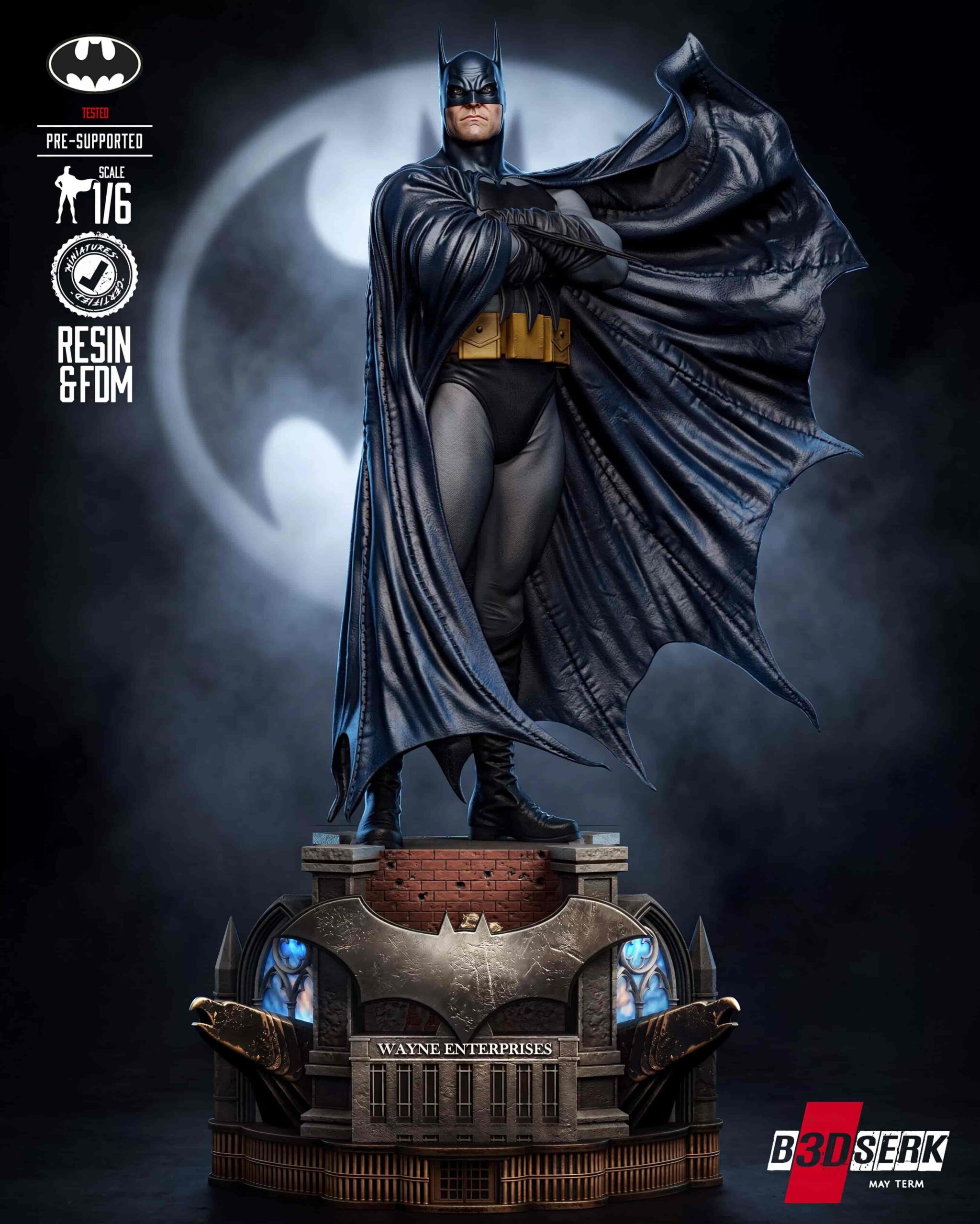 🦇🛡️ فیگور بتمن کینگدوم کام (Batman Kingdom Come) دی‌سی کامیکس | ارتفاع 46 سانتی‌متر | جنس PLA+