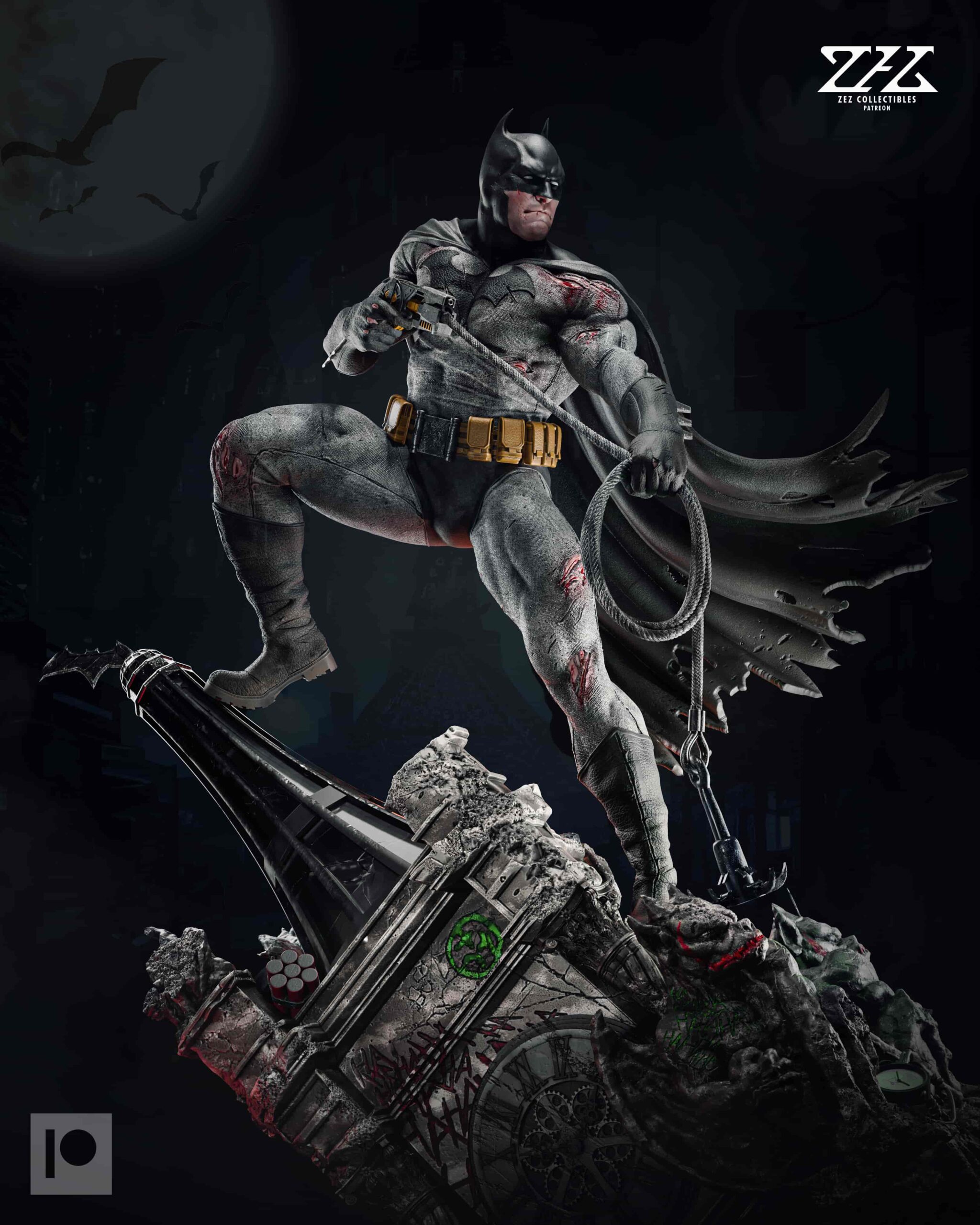 🦇🌑 فیگور بتمن شوالیه تاریکی Batman گاتهام ارتفاع...