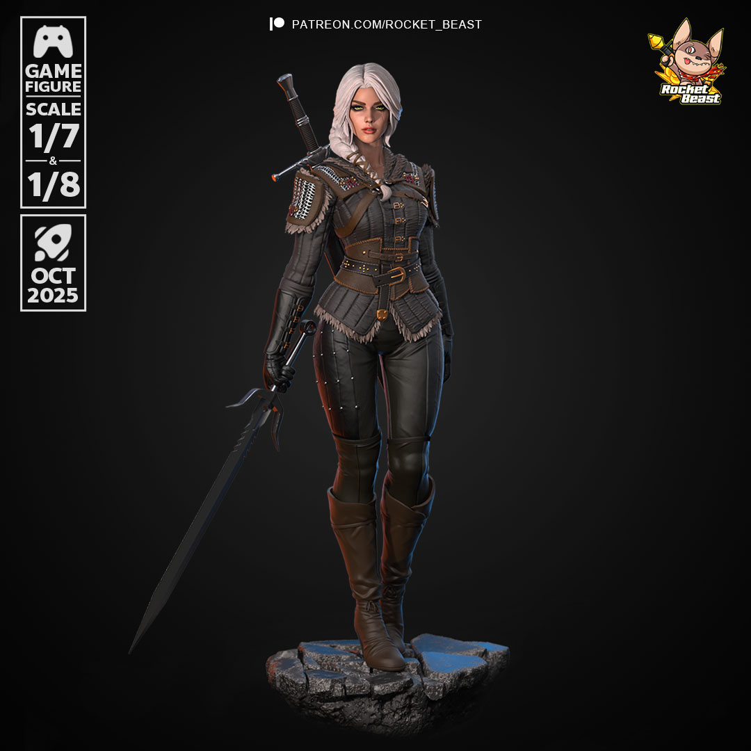 ⚔️ فیگور سیری Ciri ویچر 3 ارتفاع 50...
